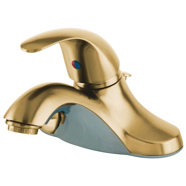4" Centerset Bathroom Faucet, Polished Brass
